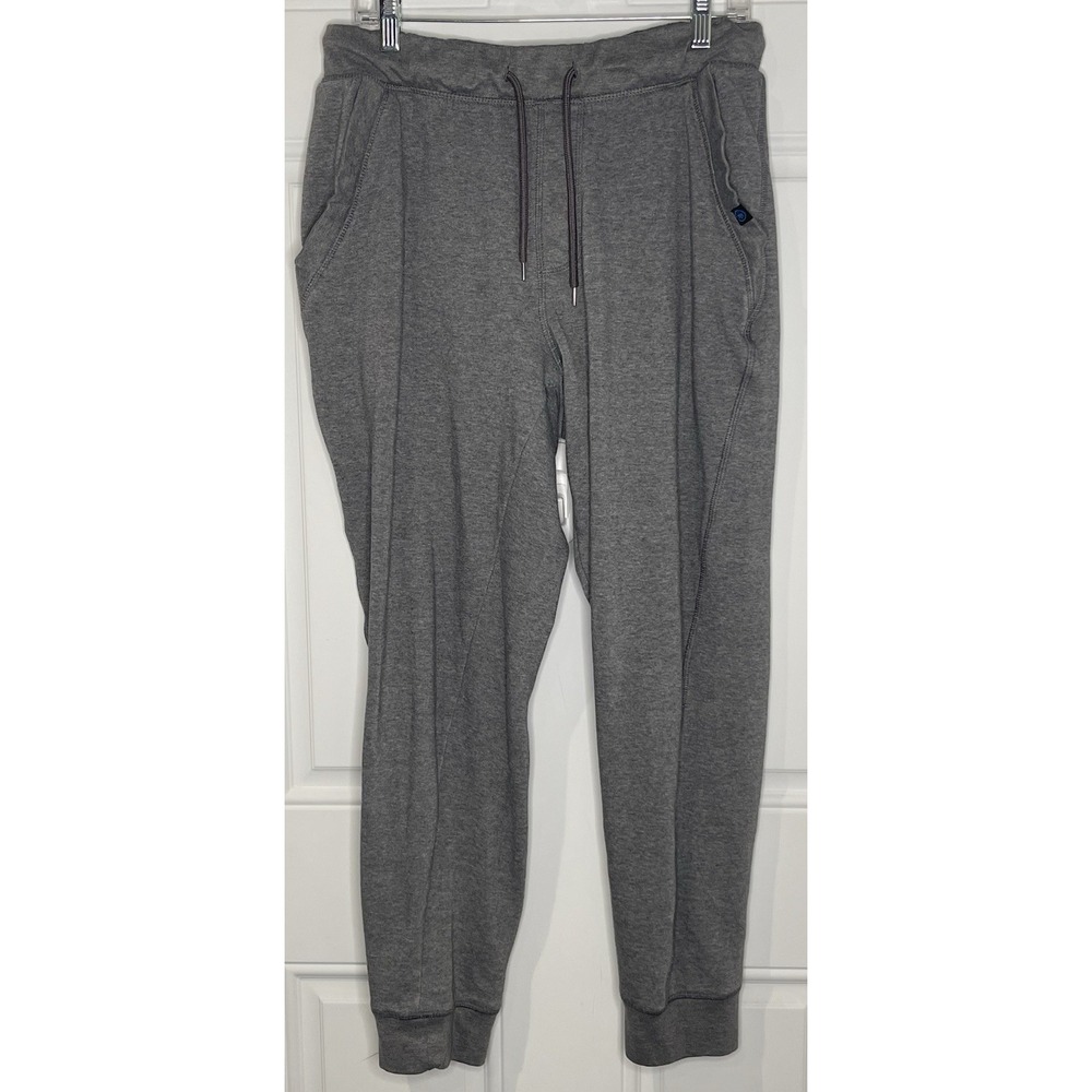 Monument Men's Large Gray Fleece Jogger Pants Regular Fit Pockets Sweatpants